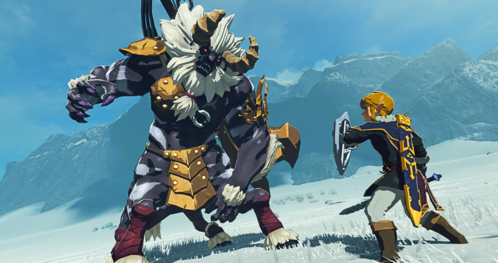 Combate contra inimigos em Zelda Breath of the Wild